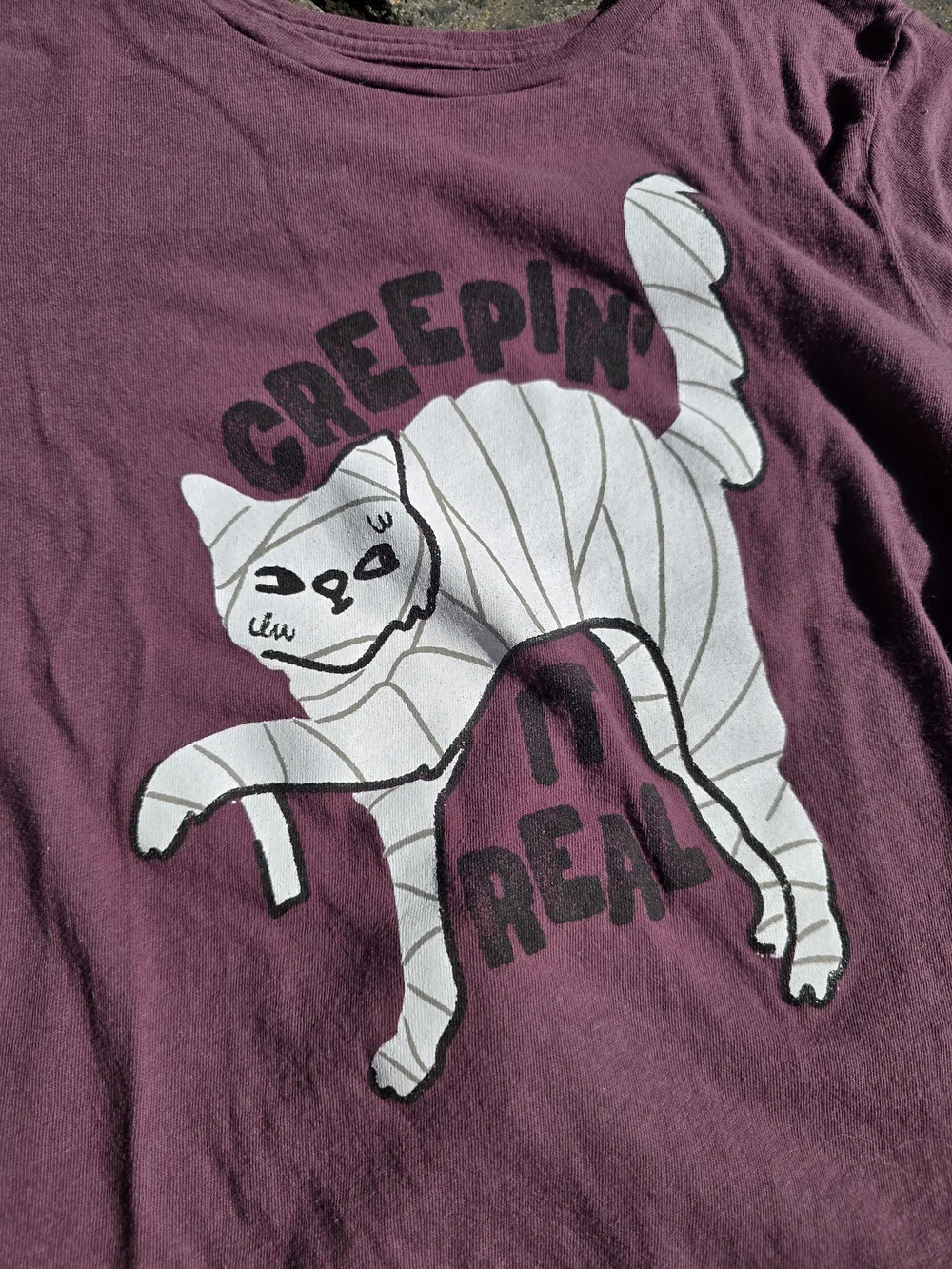 Halloween Tee Bundle Purple 'Creepin' Cat' Graphic And What Up Boo Tee Old Navy